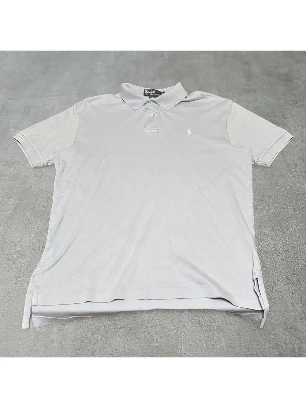 super soft vintage polo ralph lauren light blue polo muscle fit
